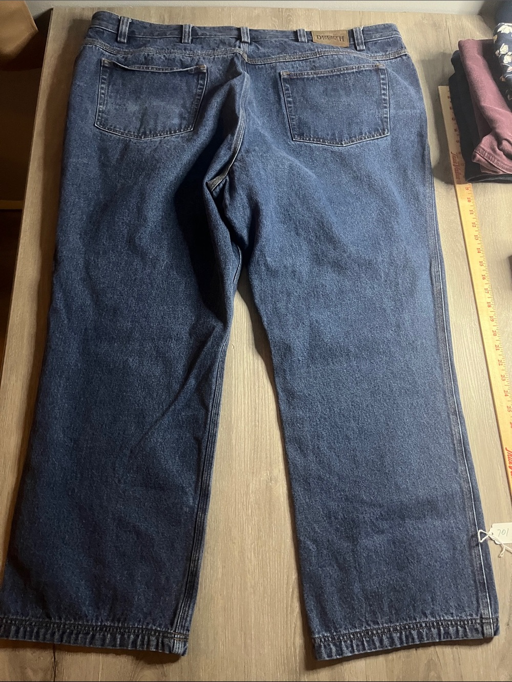 Duluth Relaxed Fit Men's 50x32 Jeans in Deep Blue Denim approx 48x31 10 D 701